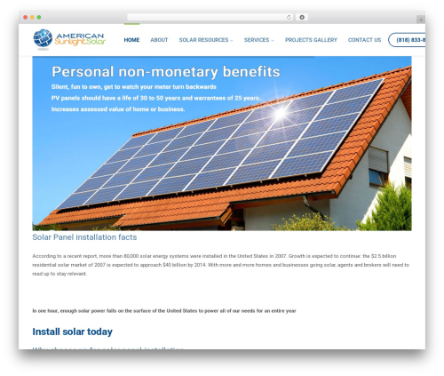 Basix WordPress theme - americansunlightsolar.com