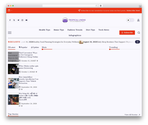 Blogsy WordPress blog theme - tropicallinens.com Blogsy WordPress blog theme - tropicallinens.com