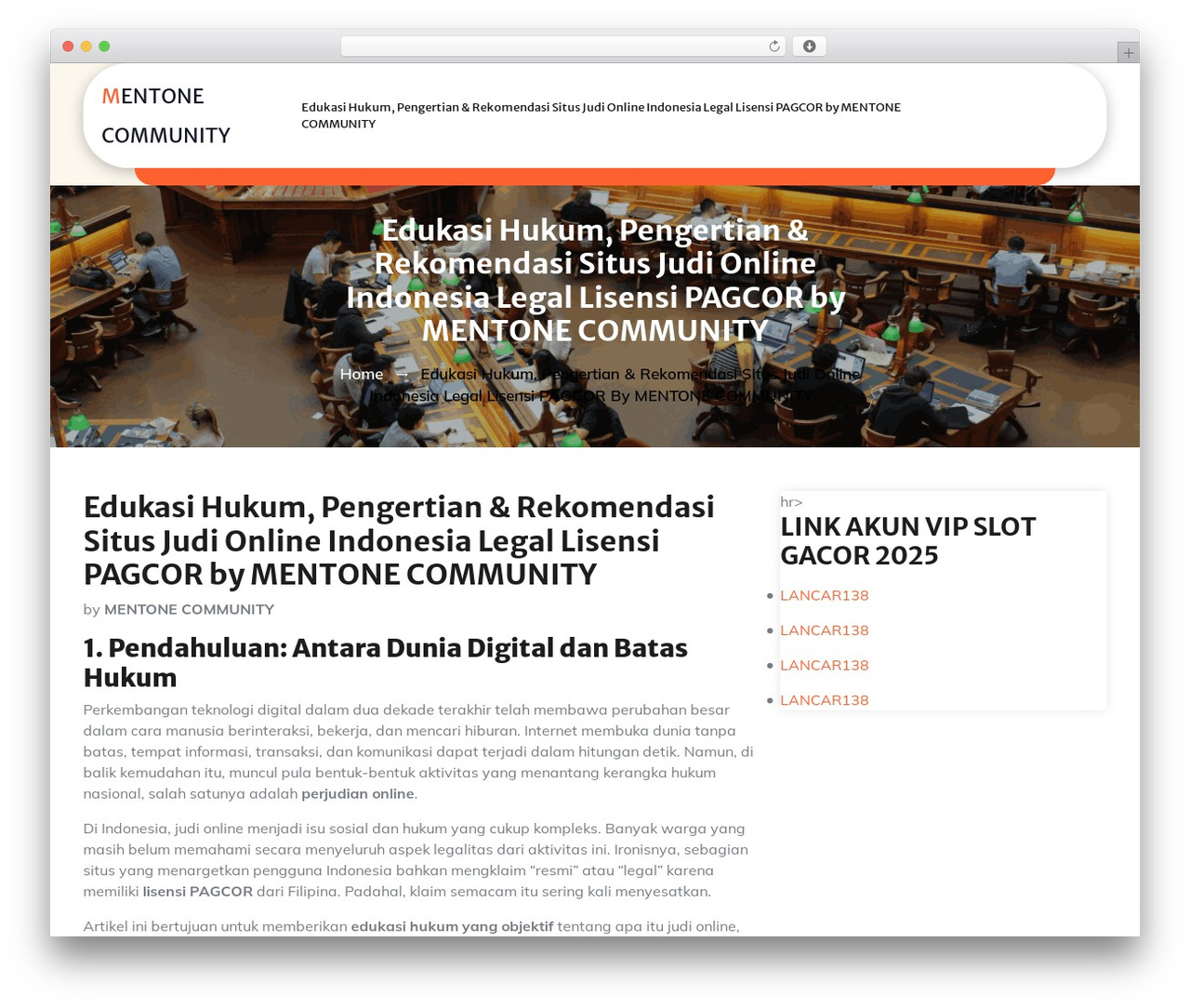 Elearning School WordPress theme - mentonecommunity.net