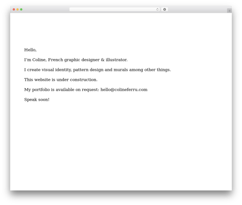 WordPress website theme Maker - colineferru.com WordPress website theme Maker - colineferru.com