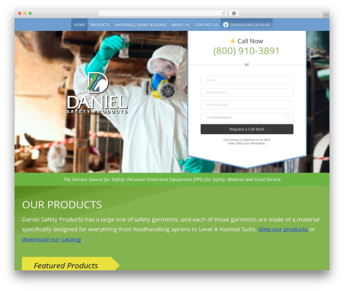 Avada WordPress theme - danielsafetyproducts.com