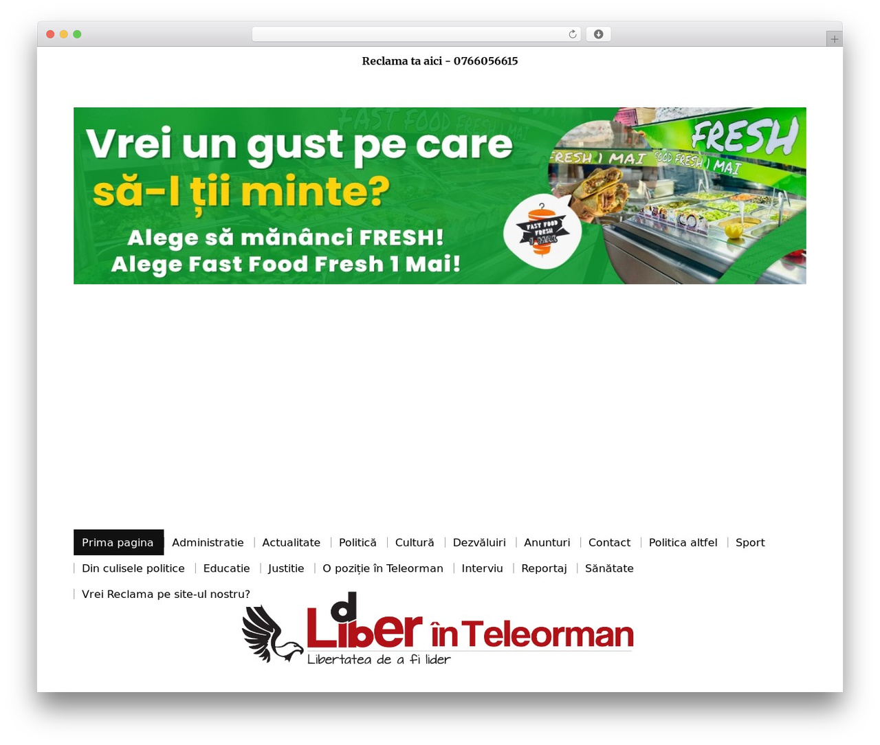 Fox WordPress theme - liberinteleorman.ro