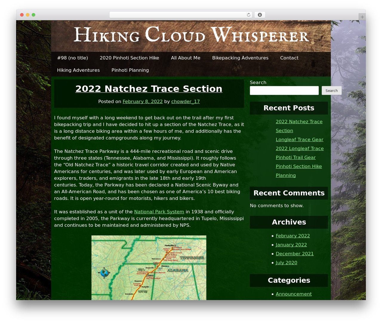 Sylvan WordPress theme - hikingcloudwhisperer.com Sylvan WordPress theme - hikingcloudwhisperer.com