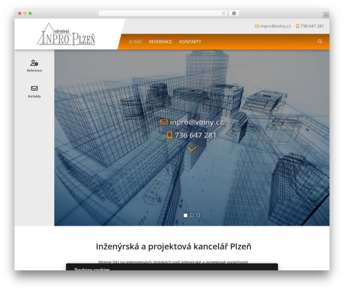 Template 17 theme WordPress - projekce-inpro.cz
