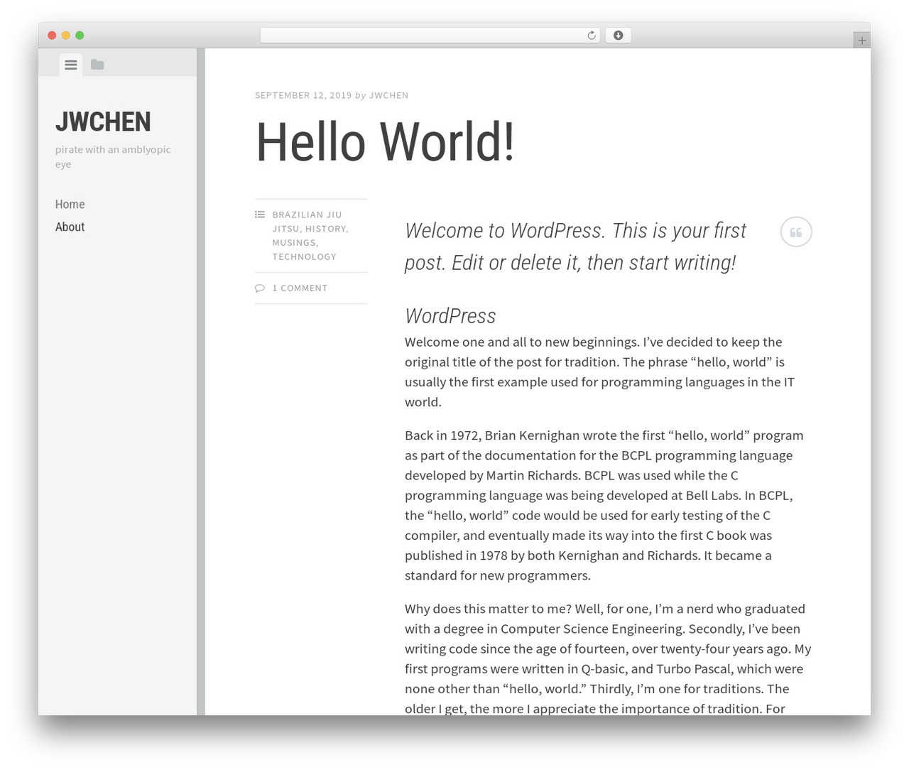 Editor WordPress theme - jwchen.net Editor WordPress theme - jwchen.net