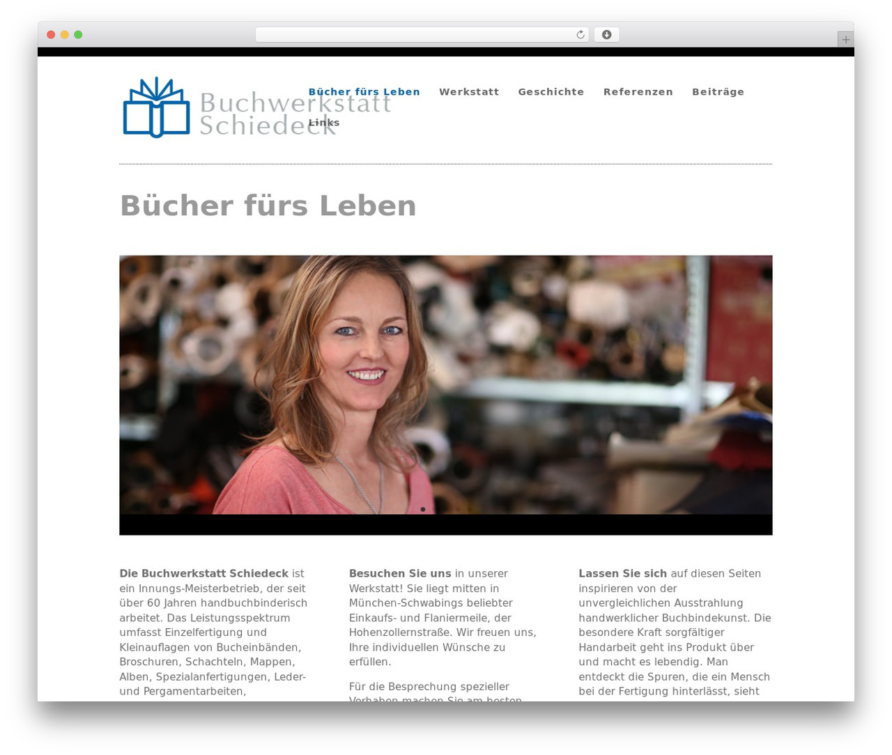 WordPress theme Divi - buchwerkstatt-muenchen.de