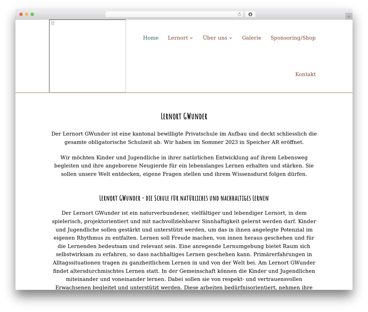 WordPress theme Divi Child Theme - lernort-gwunder.ch