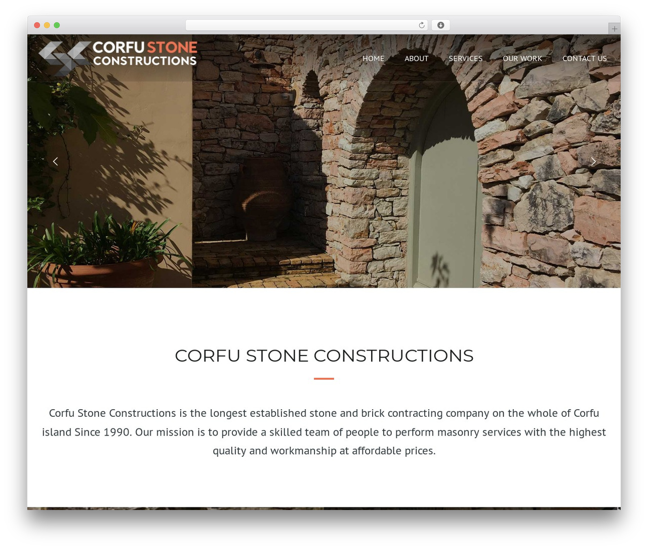 Lambda theme WordPress - corfustoneconstructions.com
