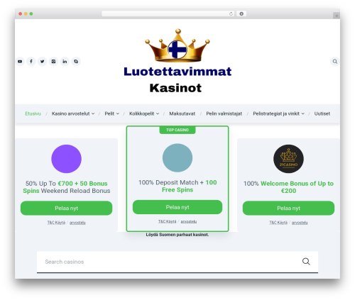 PokaTheme WordPress theme - luotettavimmatkasinot.com