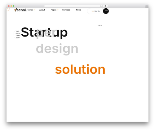 Techni best WordPress theme - techni.themescamp.com/startup