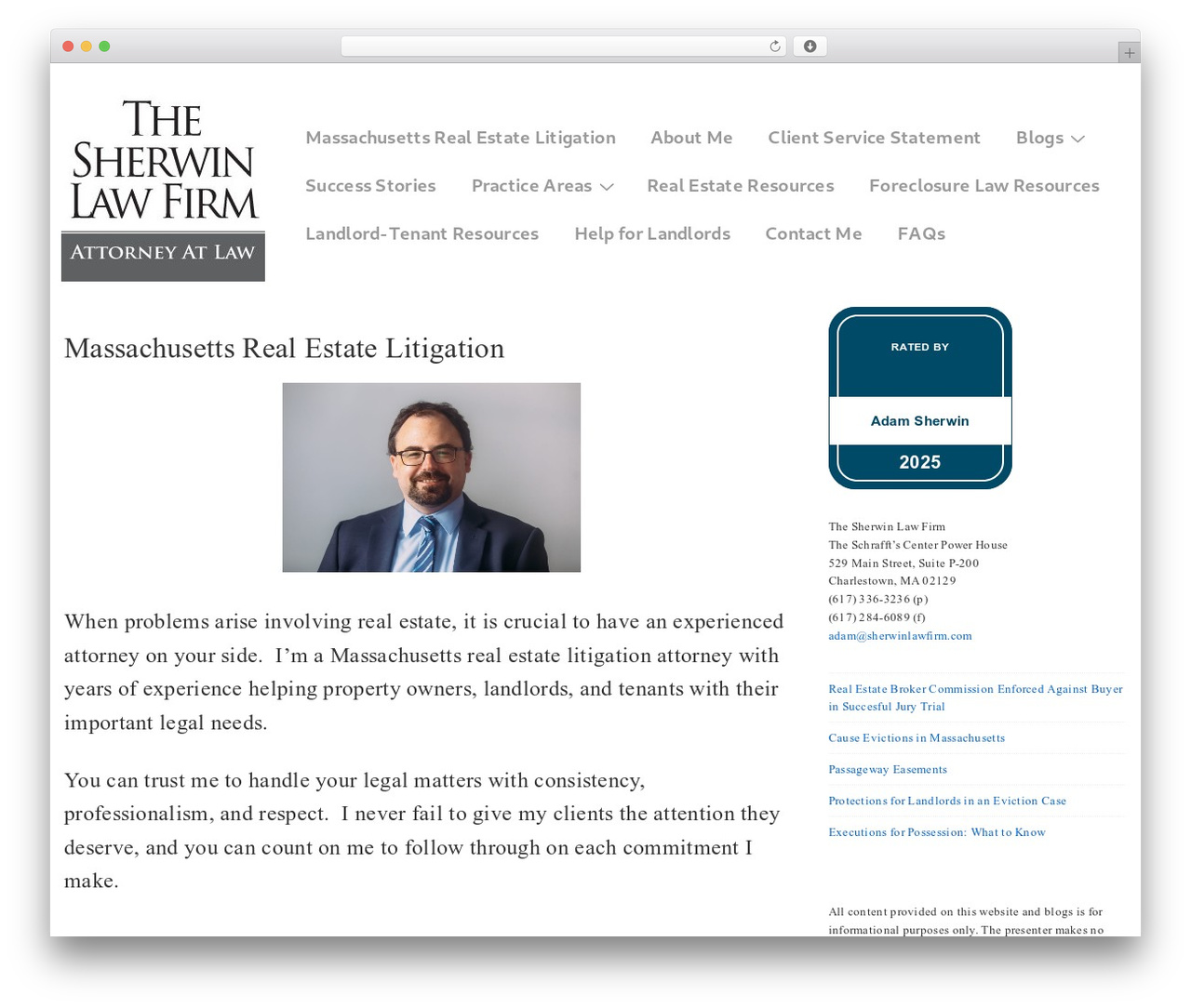 WordPress theme Responsive - sherwinlawfirm.com