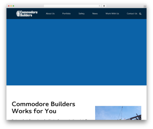 WordPress theme Commodore Builders - commodorebuilders.com