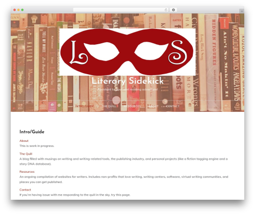 Prefer free WordPress theme - literarysidekick.com