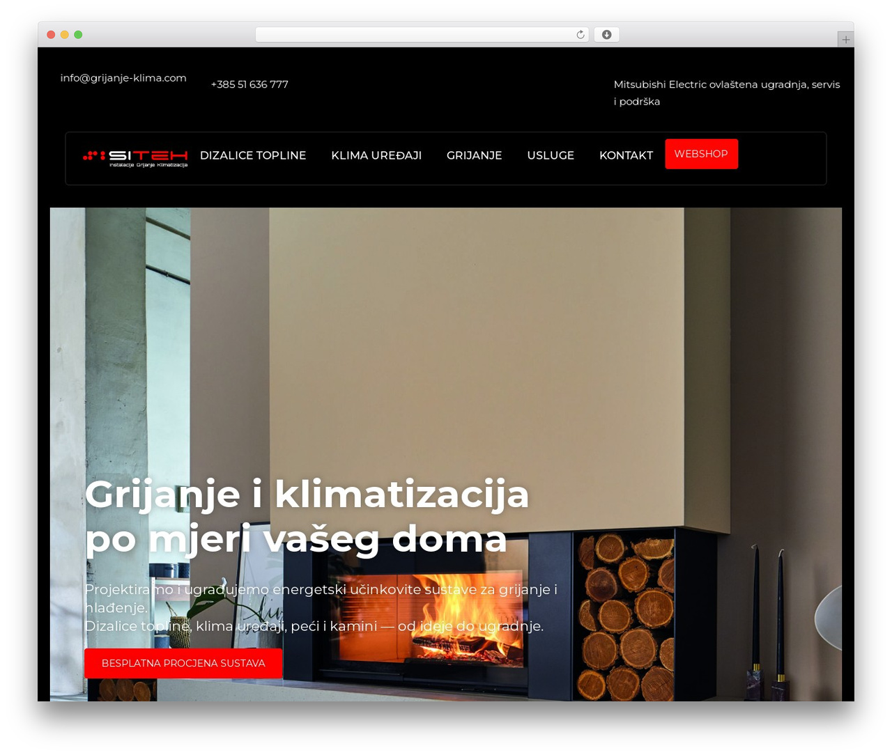 WordPress theme Builder Theme - grijanje-klima.com