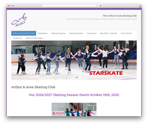Accelerate Pro WordPress theme - arthurareaskatingclub.com