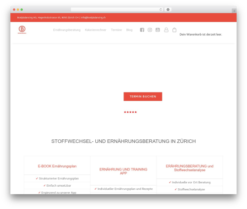 Best WordPress theme Uncode - bodybalancing.ch
