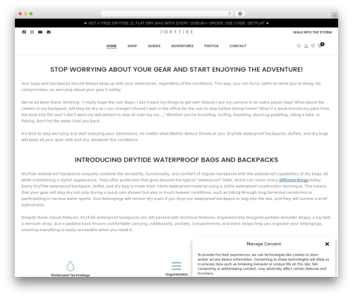 Hongo WordPress theme - drytidegear.com