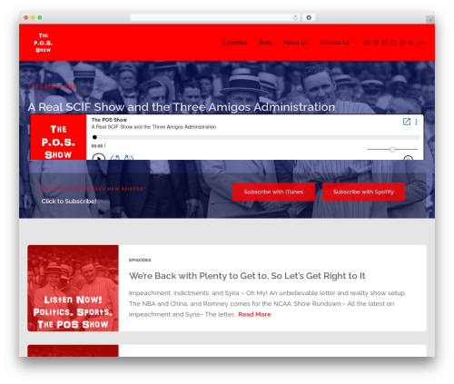 Theme WordPress Podcaster - theposshow.com