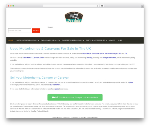WordPress website theme Multicommerce - motorhomes-and-caravans.co.uk