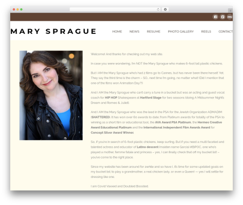 X WordPress theme - maryspragueactress.com