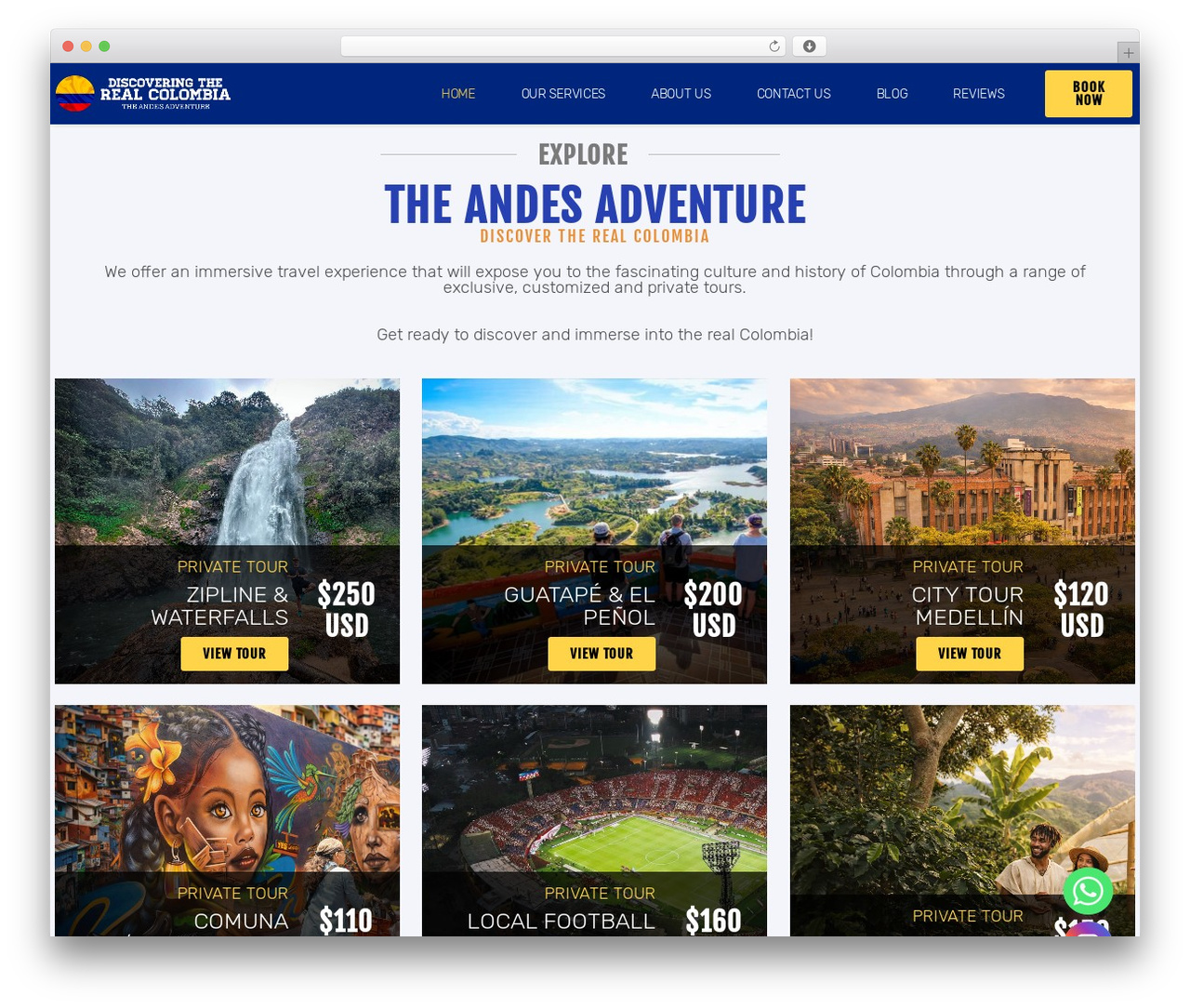Hello Elementor WordPress website theme - theandesadventure.com