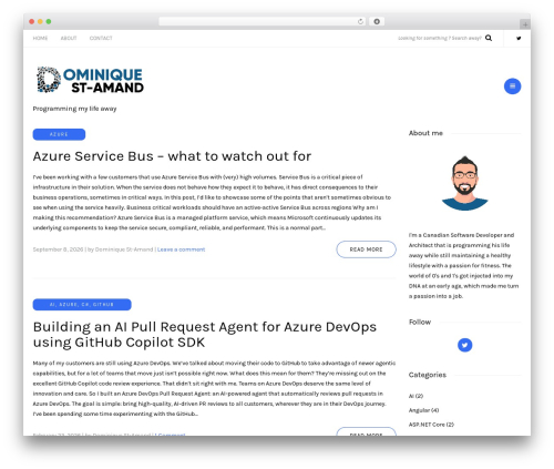Piemont premium WordPress theme - domstamand.com
