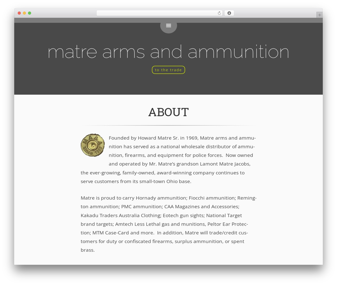 WordPress theme e.nigma 2015 - matrearms.com
