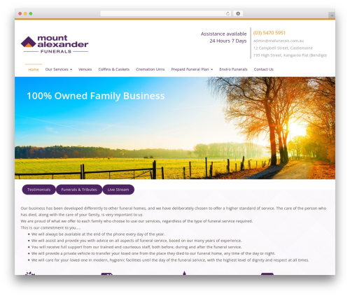 MAF Theme WordPress theme - mountalexanderfunerals.com