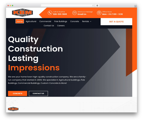 Theme WordPress KBM Construction - kbmconstructioninc.com