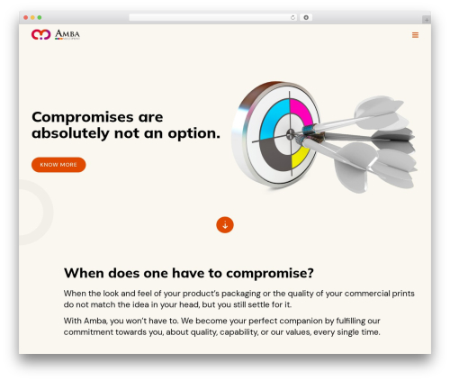 Amba WordPress website theme - ambamultiprint.com