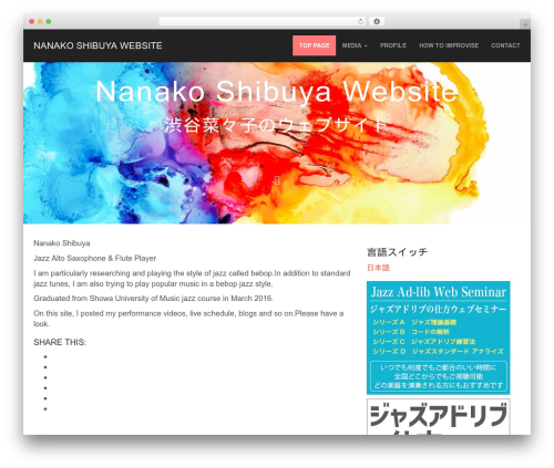 Flat Bootstrap WordPress theme download - nanako-jazz.com