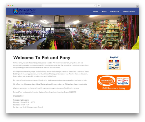 Webify WordPress theme - petandponysupplies.co.uk
