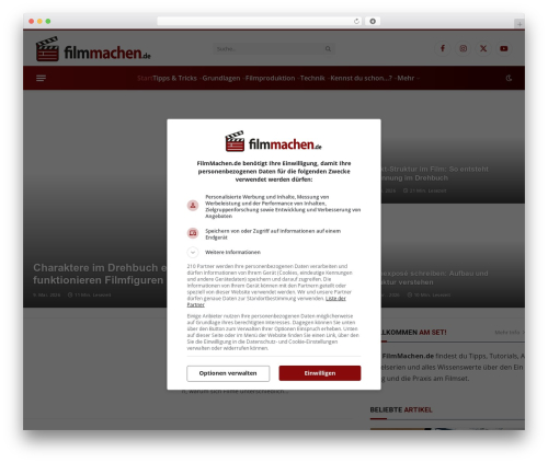 WordPress theme SmartMag - filmmachen.de