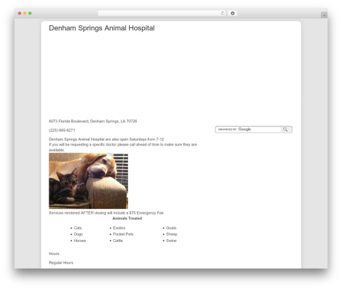 ClickBump theme WordPress - denhamanimal.com