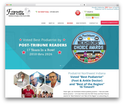 FFC WordPress theme - friendlyfootcare.com