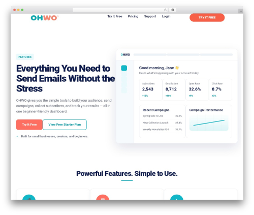 Hello Elementor WordPress theme - ohwo.com
