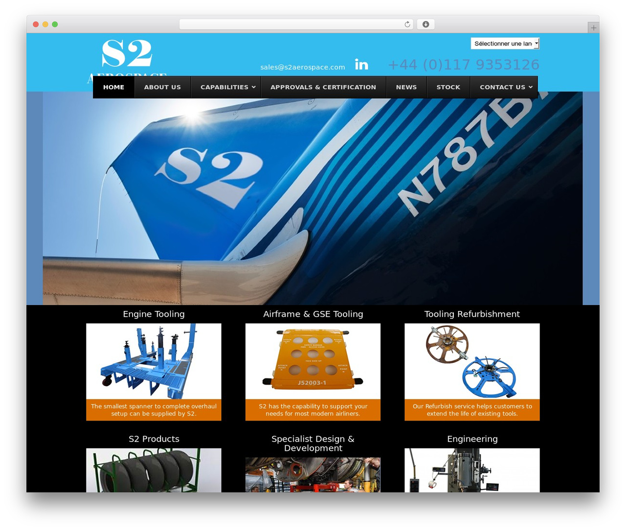 S2 WordPress theme - s2aerospace.com