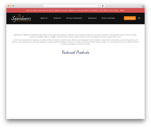 The7 food WordPress theme - sgambaros.com