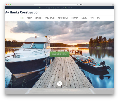 WordPress theme Divi - ahanksconstruction.com