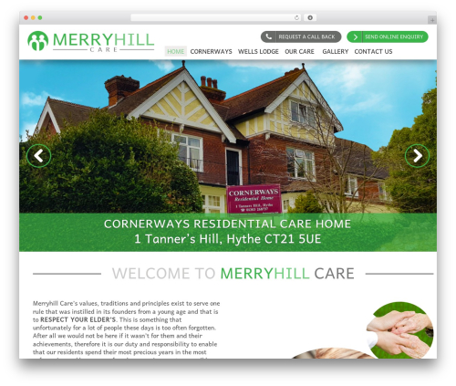 WordPress theme Merryhill - merryhillcare.com