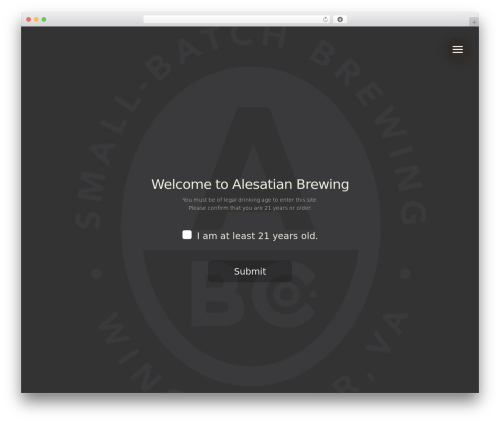 Age verifier WordPress plugin - alesatianbrewing.com