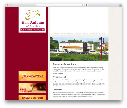 Binary WordPress theme - tanatoriossanantonio.com