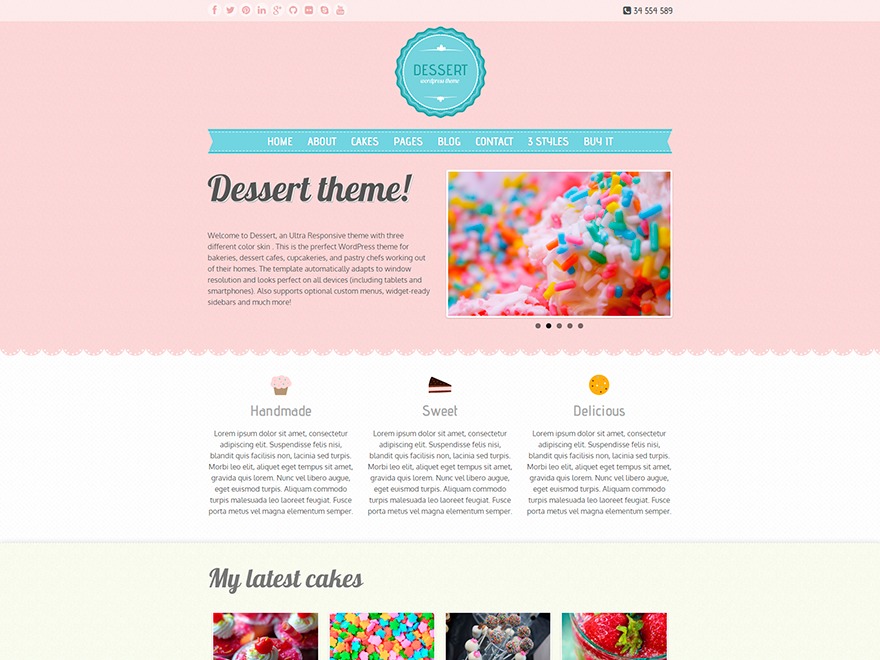dessert theme WordPress by SiloCreativo