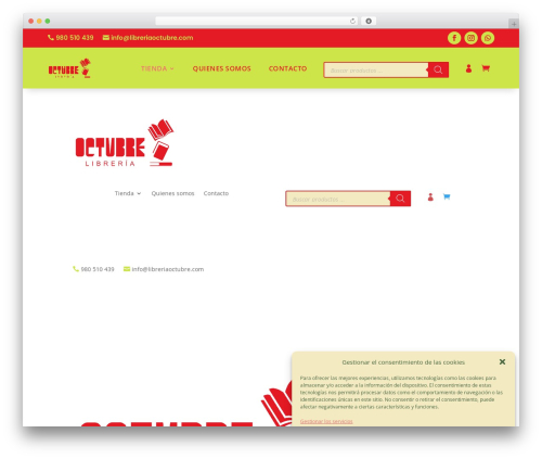 Divi WordPress theme - libreriaoctubre.com