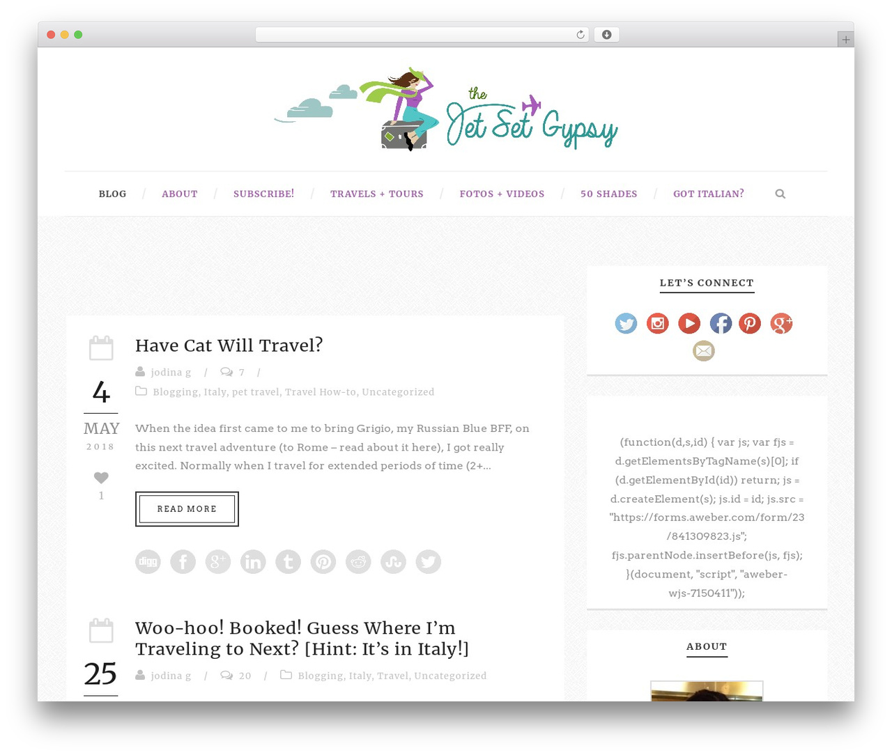 Simple Article WordPress theme - thejetsetgypsy.com Simple Article WordPress theme - thejetsetgypsy.com
