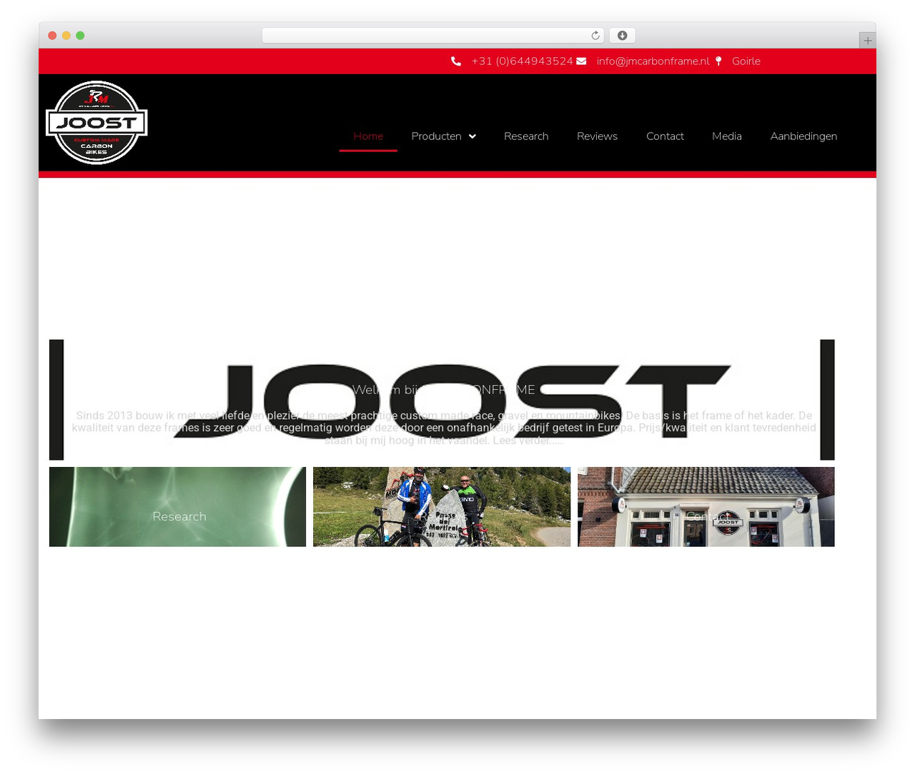 Theme WordPress Allround Web Theme - jmcarbonframe.nl