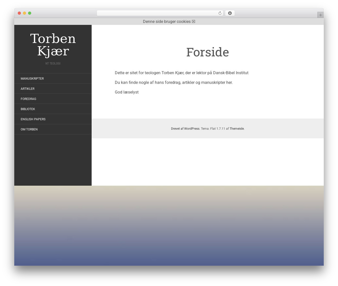 WordPress theme Flat - tkjaer.net