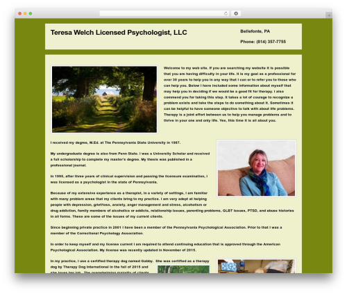 WordPress website theme Builder - twelchpsychologist.com