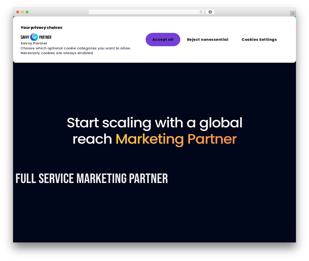 Hello Elementor WordPress theme - savvypartner.com
