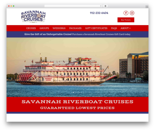WordPress theme Divi - savannahriverboat.com